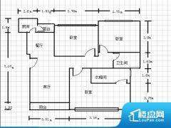 3室2厅1卫 西 86.26㎡