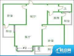 2室2厅1卫 西北 102.00㎡