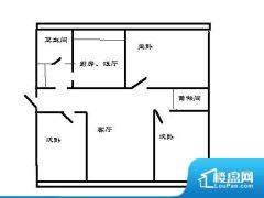 3室2厅1卫 南北 59.10㎡