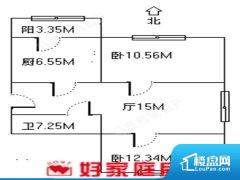 2室1厅1卫 南北 77.45㎡