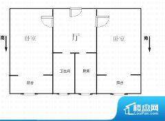 2室1厅1卫 西 55.00㎡