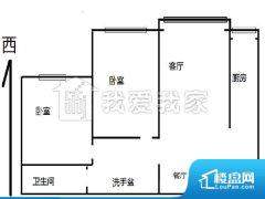 2室1厅1卫 西 89.00㎡