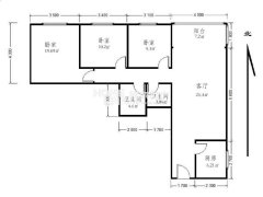 3室1厅2卫 南 117.00㎡