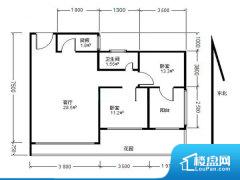 2室2厅1卫 东北 89.00㎡