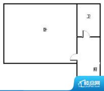 1室1厅1卫 南 32.00㎡