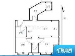 3室2厅1卫 西 90.00㎡