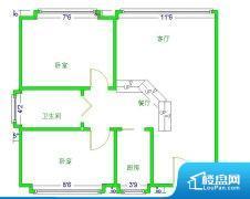 2室2厅1卫 南北 113.53㎡