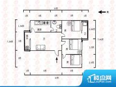 3室1厅1卫 南 76.40㎡