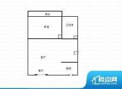 1室1厅1卫 南北 45.00㎡