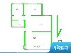 2室1厅1卫 南 56.00㎡