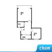 2室1厅1卫 南北 62.20㎡