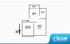 1室2厅1卫 南 58.56㎡