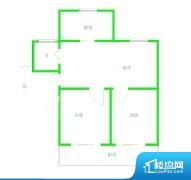 2室1厅1卫 东 62.00㎡