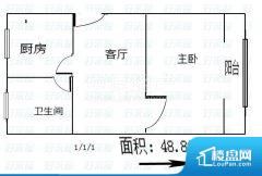 1室1厅1卫 东 48.80㎡