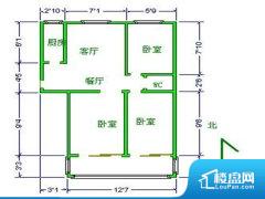 3室2厅1卫 南北 134.00㎡