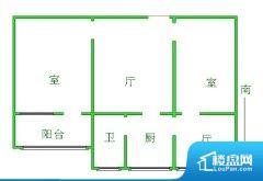 2室2厅1卫 南北 72.70㎡