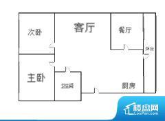 2室2厅1卫 东南 84.10㎡