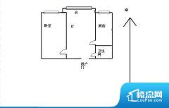 1室2厅1卫 南北 76.00㎡