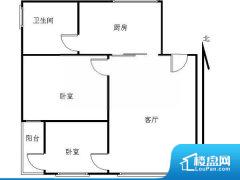 2室1厅1卫 北 52.00㎡