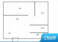 1室2厅1卫 南 58.00㎡