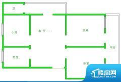 2室1厅1卫 西南 62.00㎡