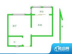 1室1厅1卫 南 44.60㎡
