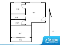 2室1厅1卫 南 58.55㎡