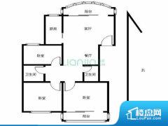 3室2厅1卫 南 104.69㎡