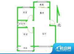 2室2厅1卫 南 90.27㎡