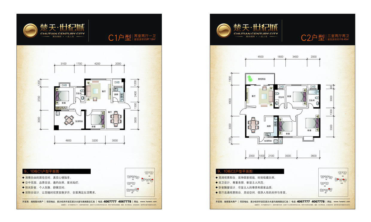 楚天世纪城C1/C2户型