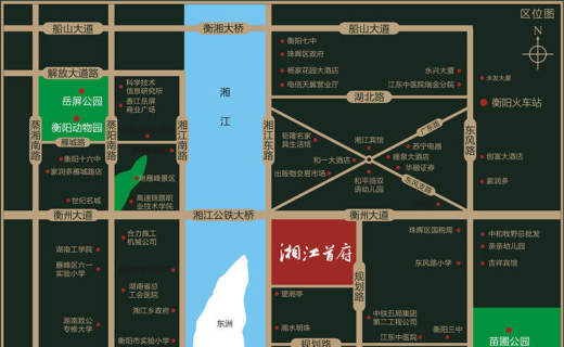 湘江首府位置图