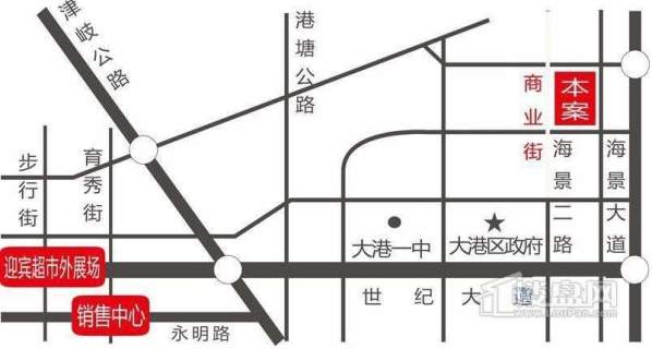 天津滨海现代城位置图