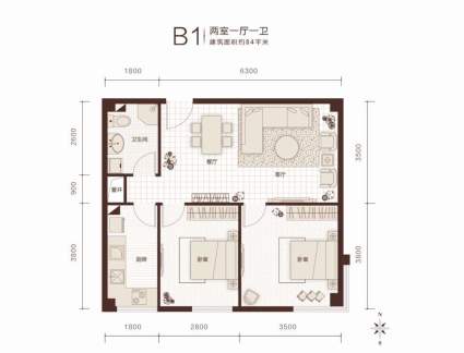 二期公寓户型图B1