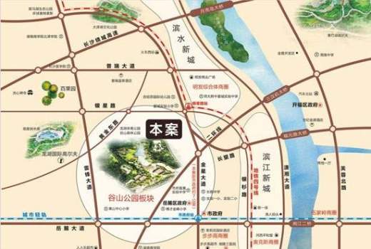 龙湖湘风星城位置图