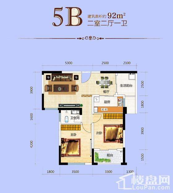 纳爱斯阳光锦城5B户型图