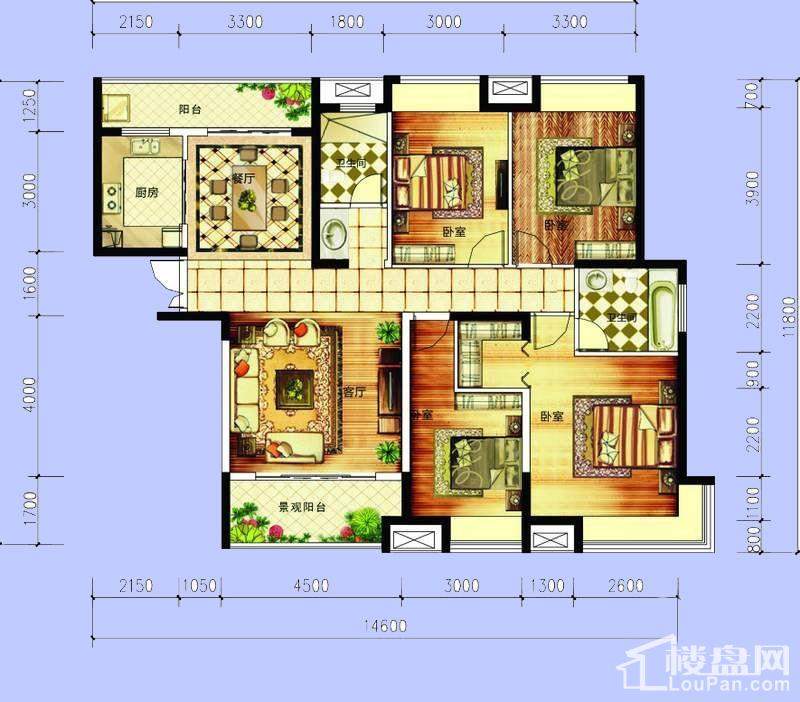 长沙融科东南海二期 户型图