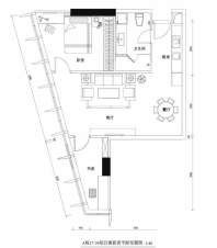 A栋17-39层公寓套房A户型图