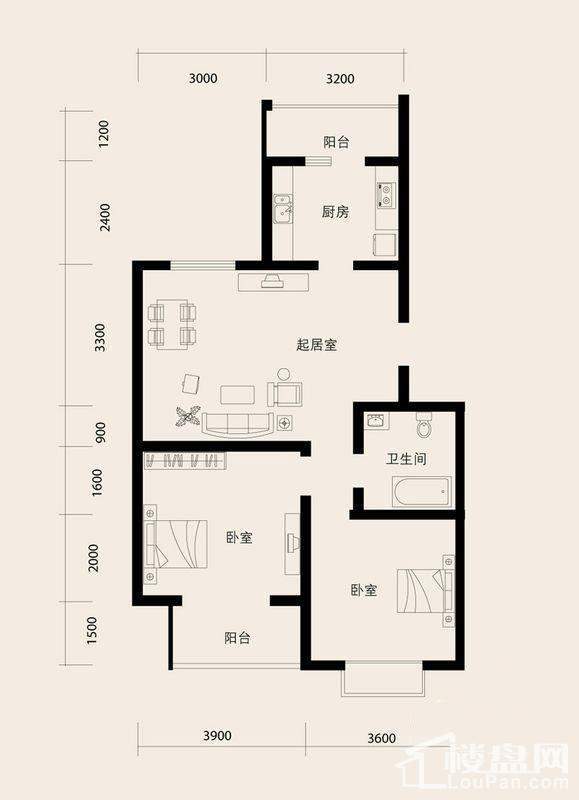 高层标准层A5户型