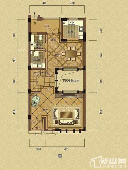 排屋P3户型一层