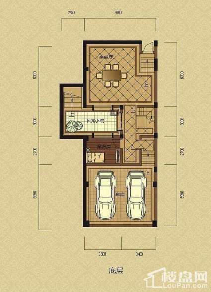 排屋P2户型底层