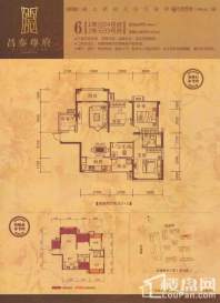 昌泰尊府6#1单元03、04号房户型图