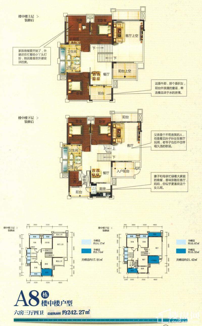 东盟中央城A8栋楼中楼户型