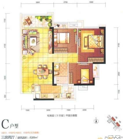 C户型 3座03、04号/4座02、03号