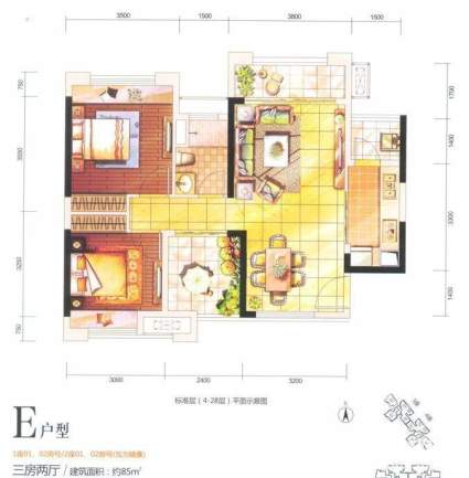 E户型 1座01、02号/2座01、02号