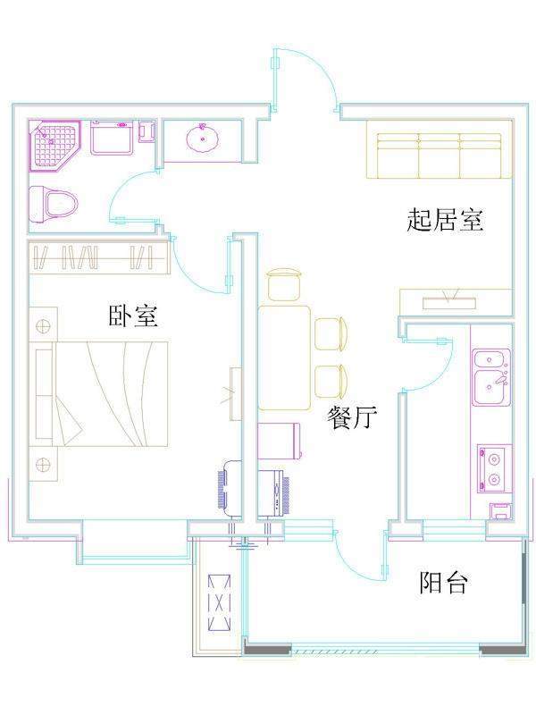 一期洋房2号楼标准层A户型