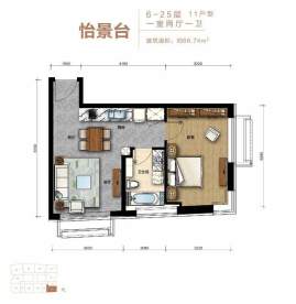 二期3号楼6-25层11户型