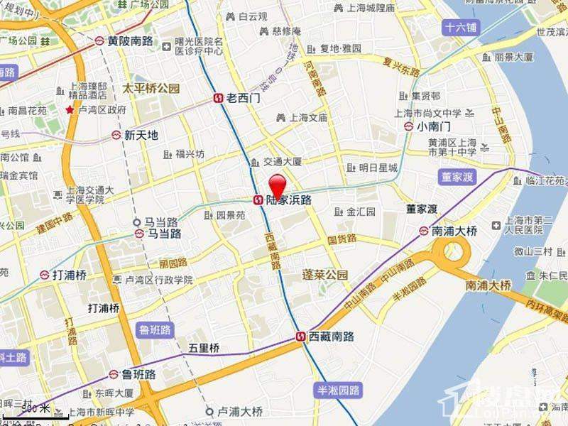 黄浦逸城交通图