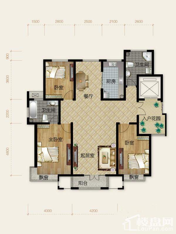 一期标准层C04户型图