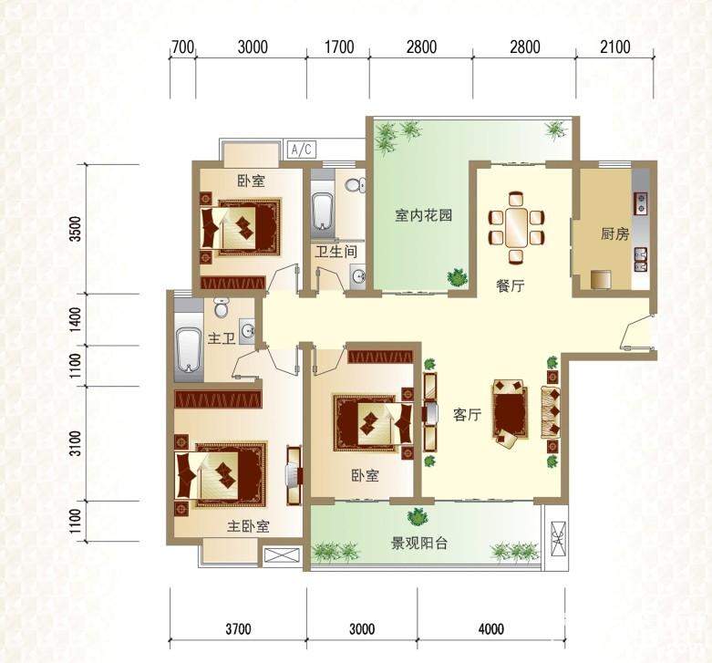 花香美林郡户型图图片