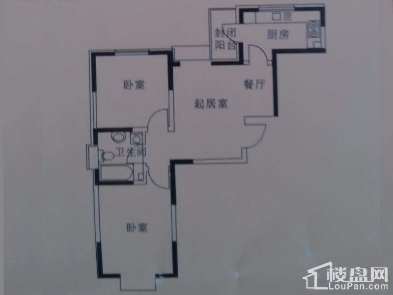 2号楼标准层B1户型